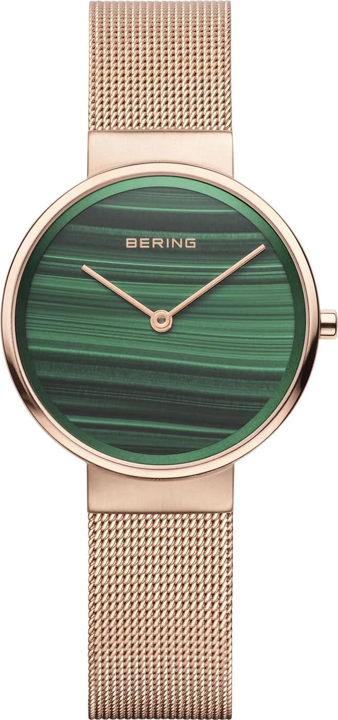 Bering Classic 14531-368 Damenuhr • Kratzfestes Saphirglas • Feines Milanaise-Armband