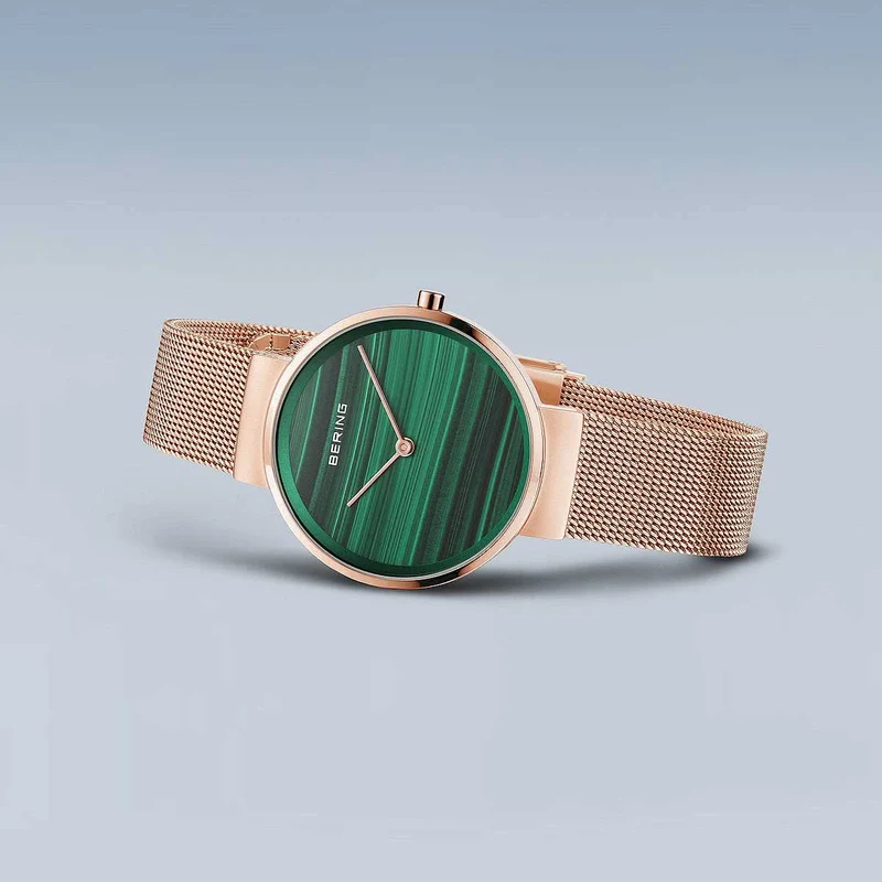Bering Classic 14531-368 Damenuhr • Kratzfestes Saphirglas • Feines Milanaise-Armband