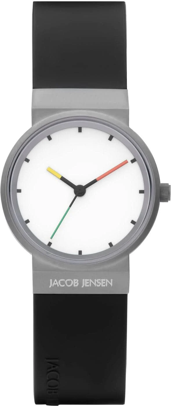 Jacob Jensen Titanium 652 Damenuhr • Ikonisches dänisches Design • Ultraleichtes Titan-Gehäuse