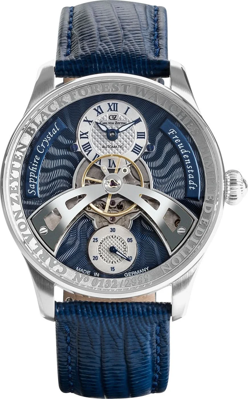 Carl von Zeyten Baden-Baden CVZ0043BLS Uhr • Doppel-Unruh