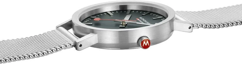 Mondaine Classic A660.30314.60.SBJ Unisex-Uhr • Schweizer Bahnhofsuhren-Design • Forest Green Dial