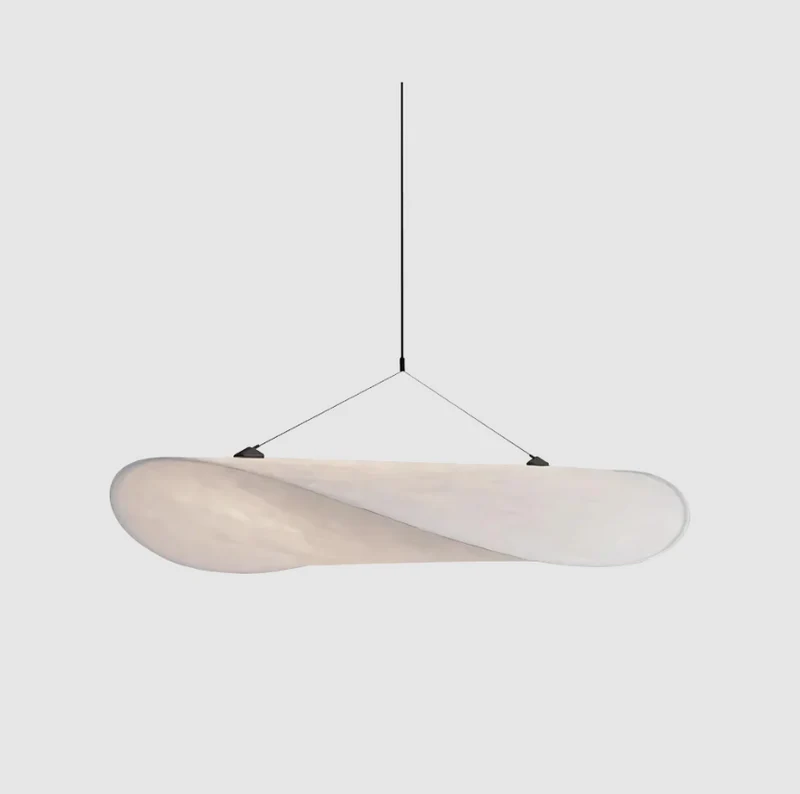 Hangende Sfeerverlichting Zijden Lampenkap Ivoor Scandinavisch-Japans Design Harmonieuze Sfeer voor Woonkamer Slaapkamer 40cm 60cm 80cm | Sansoti
