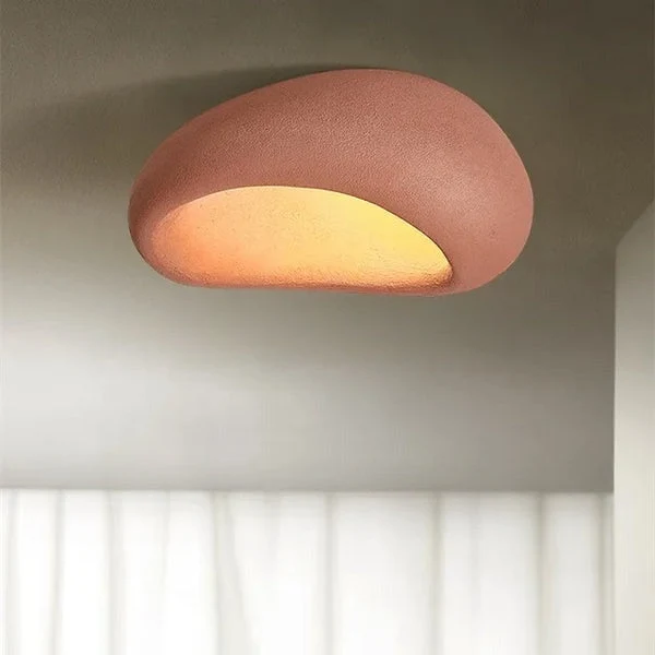 Vierkante Plafondlamp Metaal 45x52cm Minimalistisch Scandinavisch Design Moderne Woonkamer Slaapkamer Verlichting Wabi-Sabi Zen Stijl | Sansoti