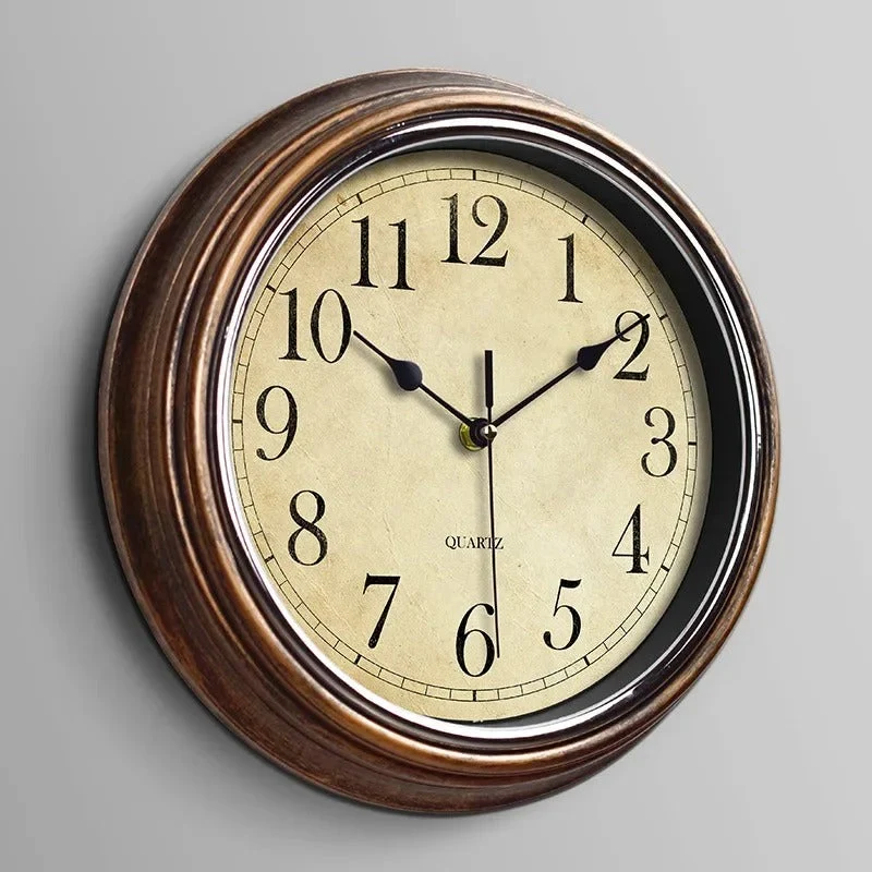 Stille Wandklok Hout 30 cm Uurwerk Zonder Tikgeluid Scandinavisch Design Woonkamer Keuken Kantoor Decoratie | Sansoti
