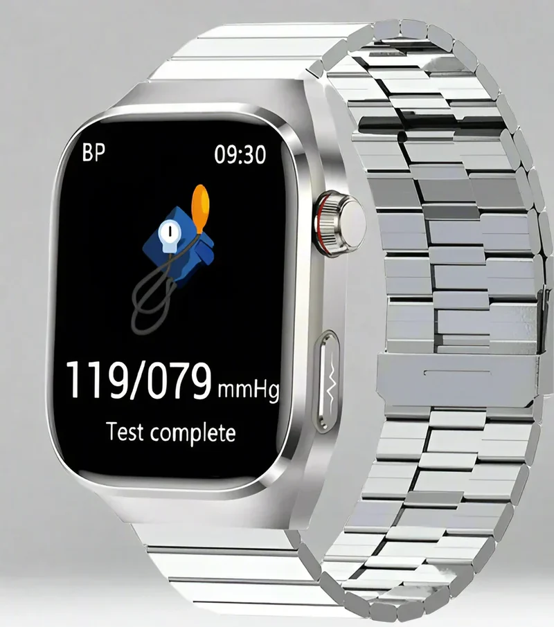 Multifunctioneel Smarthorloge met Hartslagmeter ECG Bloedglucose Tracker Bluetooth Bellen Gezondheidsmonitor AMOLED Display Draadloos Opladen | Sansoti