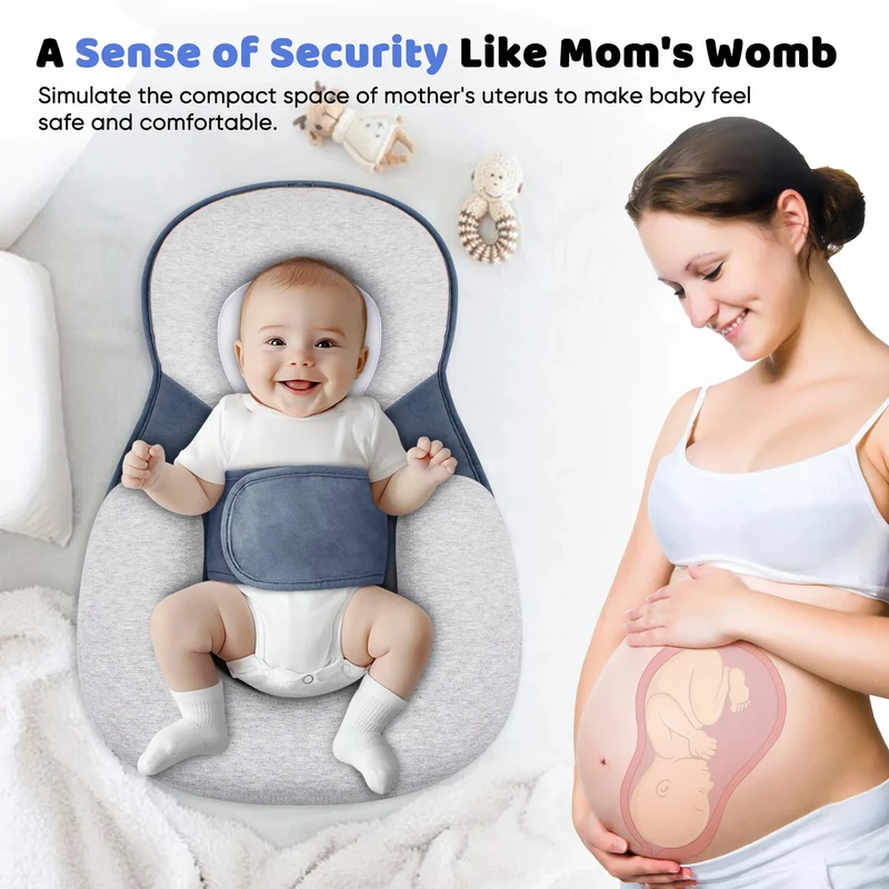 Verhoogde Babyligstoel met Anti-Reflux voor Pasgeborenen 15° Incline | Sansoti