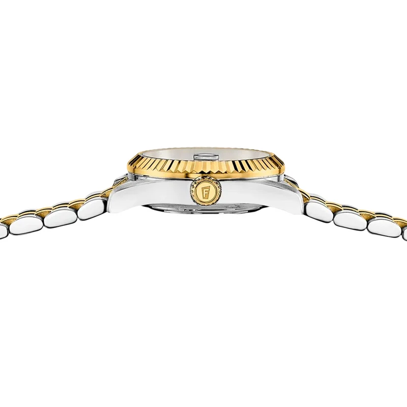 Festina Swiss Made Classic Steel F20088/4 Damenuhr Bicolor/Moosgrün • Saphirglas • Swiss Made