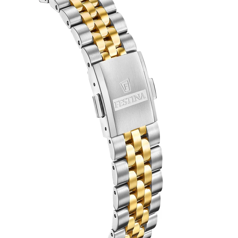 Festina Swiss Made Classic Steel F20088/3 Damenuhr Bicolor • Saphirglas • 10 bar wasserdicht