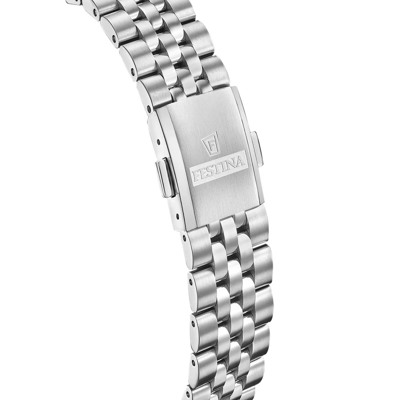 Festina Swiss Made Classic F20087/3 Damen Armbanduhr Hellblau • Saphirglas • Edelstahlarmband