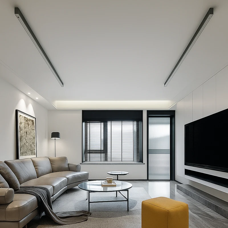 Lineaire LED Plafondlamp Aluminium 60-150cm Neutraal Wit Licht Strak Modern Design voor Keuken Kantoor Werkplek | Sansoti