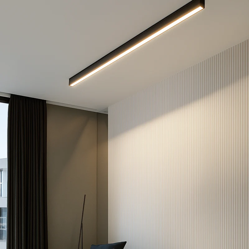 Lineaire LED Plafondlamp Aluminium 60-150cm Neutraal Wit Licht Strak Modern Design voor Keuken Kantoor Werkplek | Sansoti