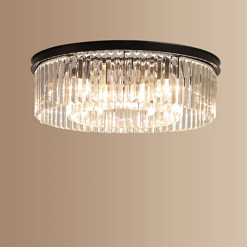 Kristal Plafondlamp met IJzeren Frame E14 Fitting voor Woonkamer Eetkamer Slaapkamer Decoratieve Verlichting | Sansoti