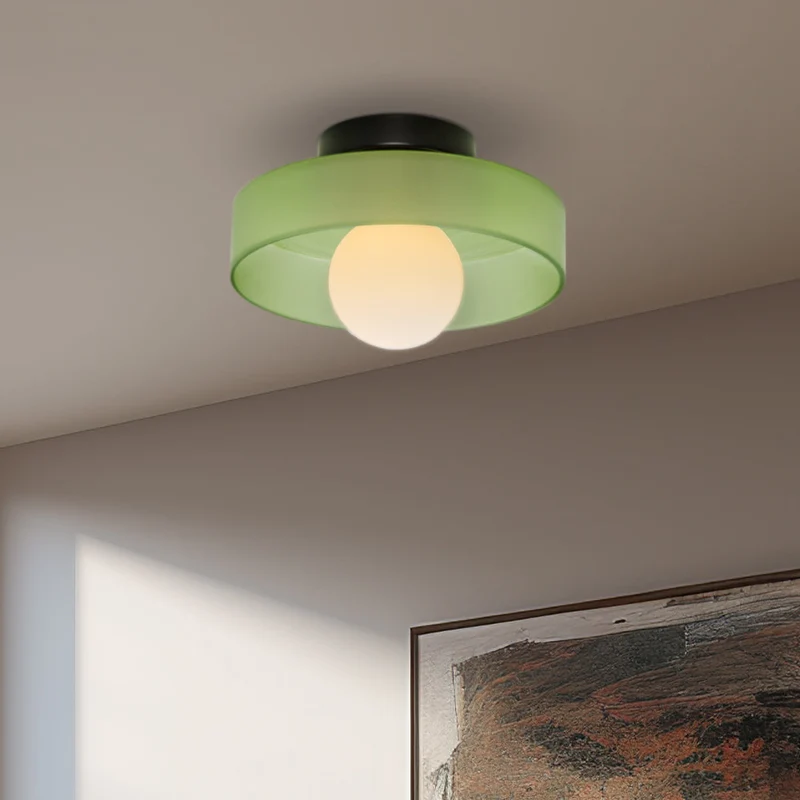 Ronde Plafondlamp Glas & Metaal G9 Fitting Drie Kleurtemperaturen 25cm 35cm Slaapkamer Woonkamer LED Plafondverlichting | Sansoti