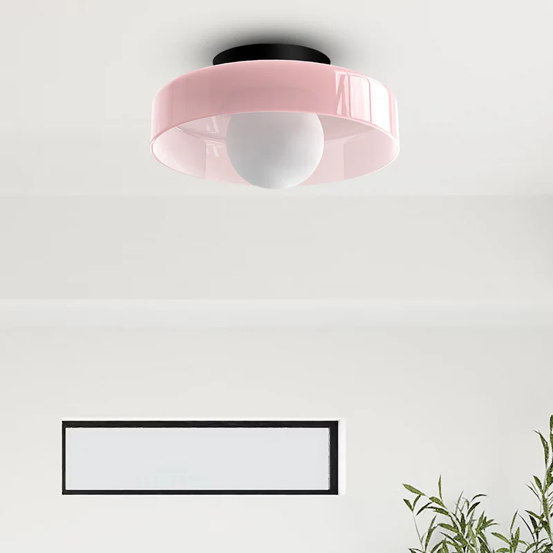 Ronde Plafondlamp Glas & Metaal G9 Fitting Drie Kleurtemperaturen 25cm 35cm Slaapkamer Woonkamer LED Plafondverlichting | Sansoti