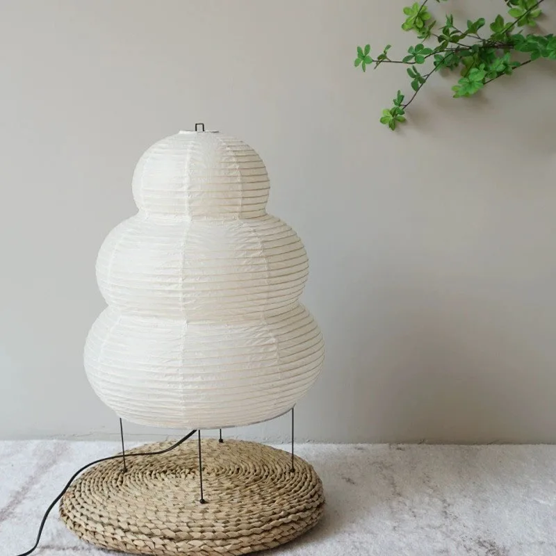 Japanse Staande Lamp 60cm Papier Metaal E27 Dimbaar Warm Sfeerlicht voor Woonkamer Slaapkamer Moderne Vloerlamp | Sansoti