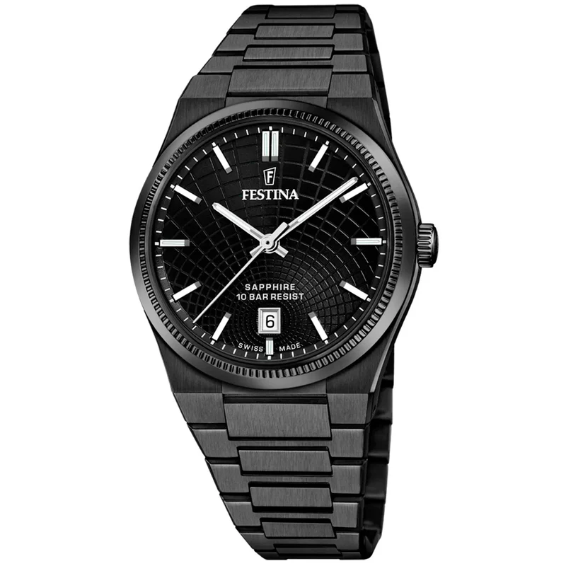 Festina Rivé F20080/1 Herrenuhr • Saphirglas • Swiss Made Automatik