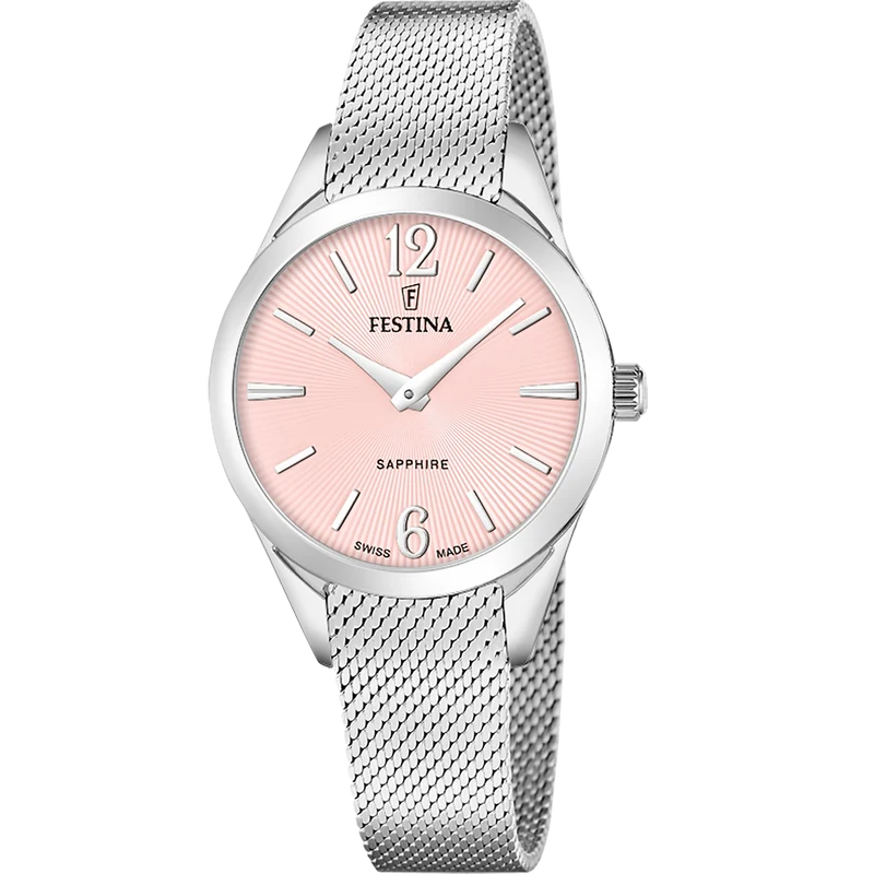 Festina Grace F20076/2 Damenuhr Silber • Saphirglas • Schweizer Quarzwerk