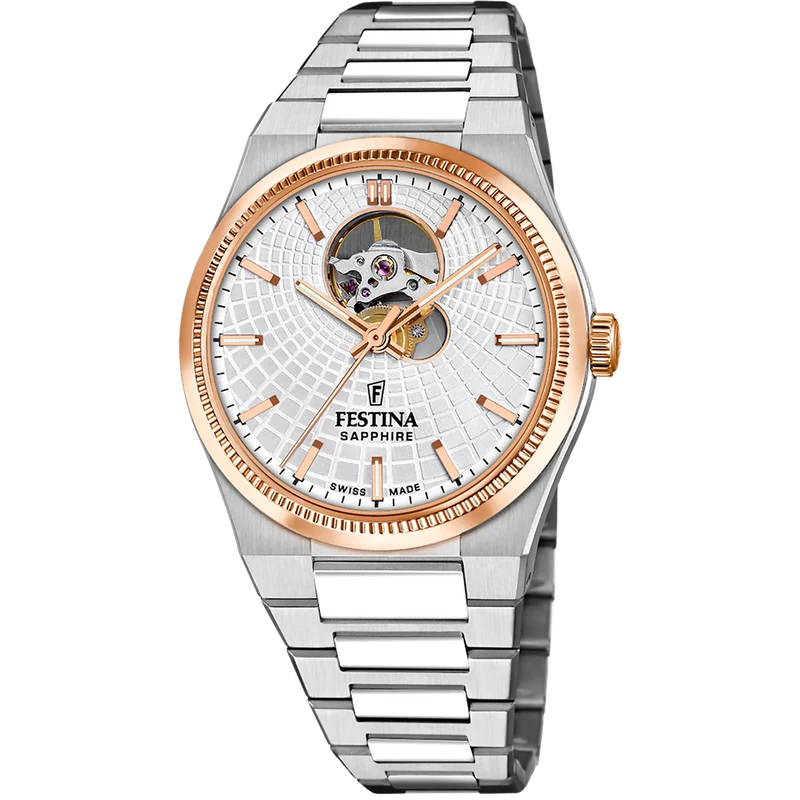 Festina Rivé F20061/1 Herren Armbanduhr • Saphirglas • Automatikwerk Swiss Made