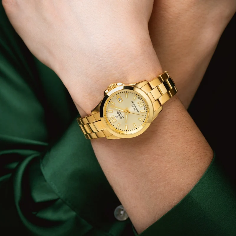 Festina F20050/2 Damen-Armbanduhr Goldfarben • Saphirglas • Swiss Made