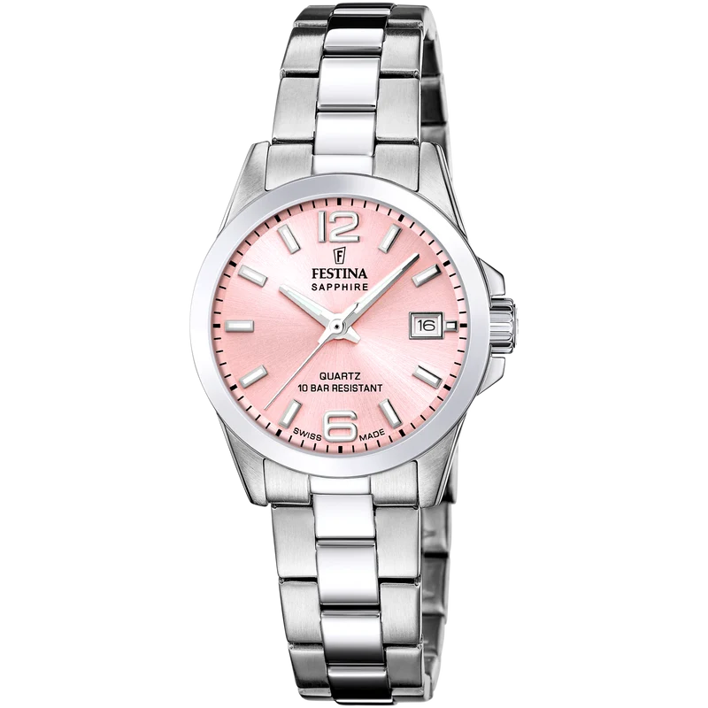 Festina Swiss Made Lady F20049/3 Damenuhr Rosa • Saphirglas • Schweizer Quarzwerk