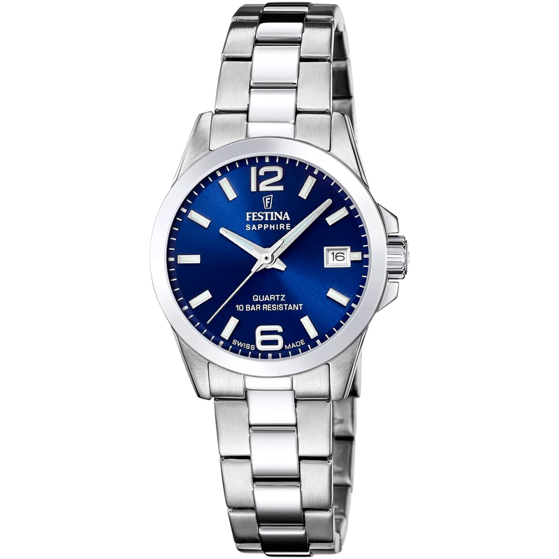 Festina Swiss Made Lady F20049/5 Damenuhr Blau • Saphirglas • 10 ATM wasserdicht