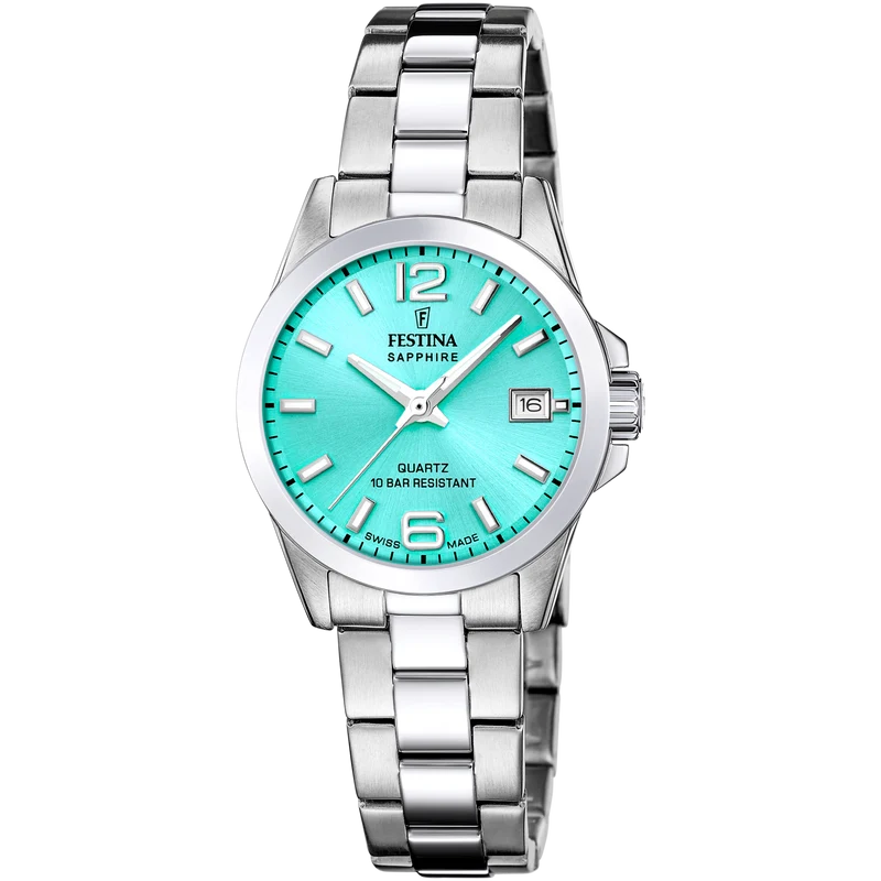 Festina Swiss Made F20049/4 Damenuhr Blau • Saphirglas • 10 ATM Wasserdicht