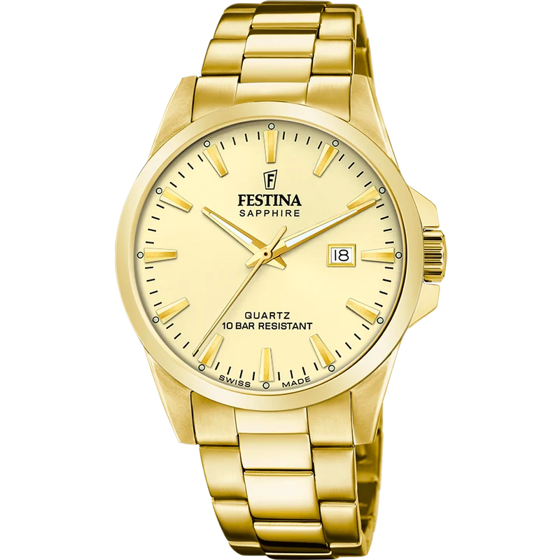 Festina Swiss Made F20044/4 Herrenuhr • Saphirglas • Quarzwerk Swiss Made