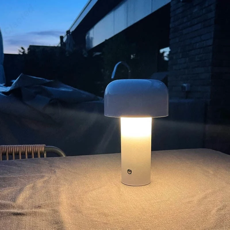 Paddenstoel Tafellamp LED Oplaadbaar Touch Dimbaar Sfeerlamp Modern Design Decoratieve Verlichting Draadloos | Sansoti