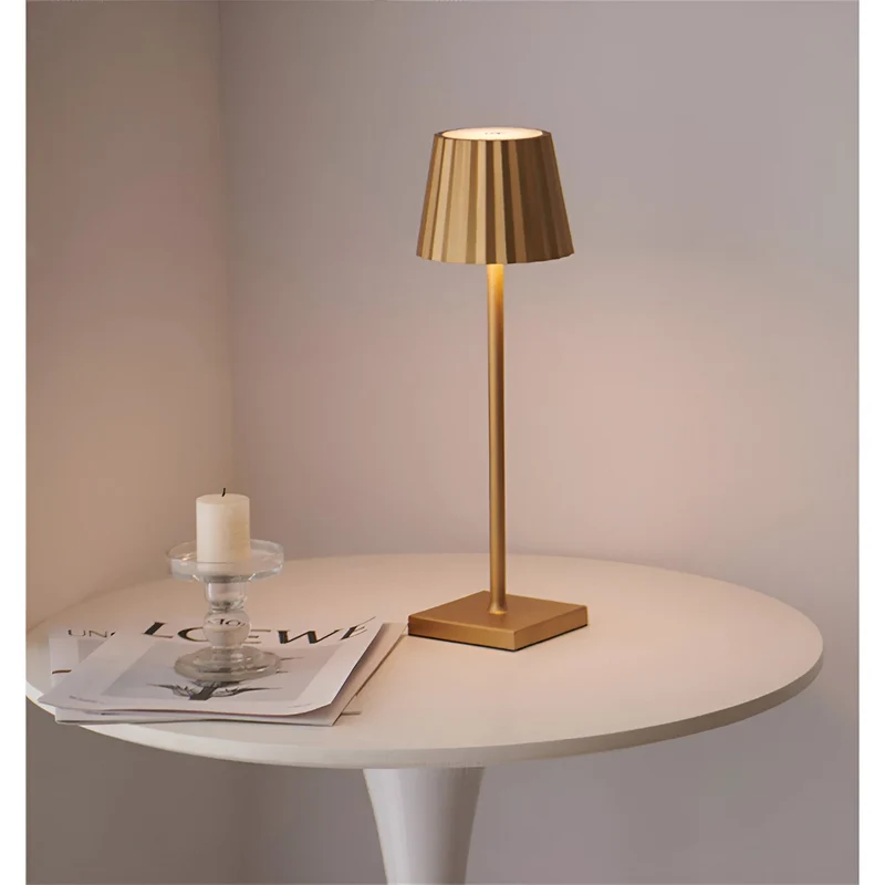 Oplaadbare Tafellamp Draadloos Dimbaar Touch 3000K Warm Licht Binnen Buiten Terras Slaapkamer Restaurant 38cm | Sansoti