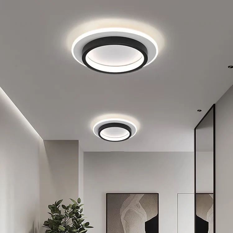 Ronde Plafondlamp LED Inbouw 21cm 24cm IJzer Aluminium Acryl voor Gang Slaapkamer Keuken Studeerkamer | Sansoti
