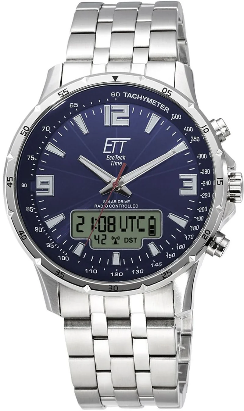 Eco Tech Time EGS-11552-31M Herrenuhr • Solar-Antrieb • Funk-Technologie