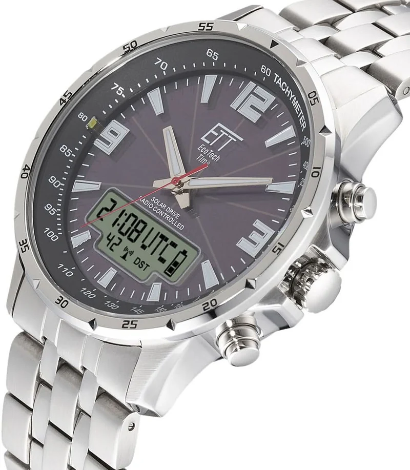 Eco Tech Time Professional EGS-11551-21M Herrenuhr • Solar-Antrieb • Funk-Präzision