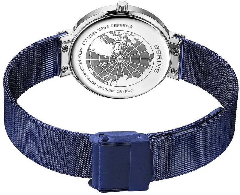 Bering Classic Aurora 19031-307 Damenuhr • Saphirglas • Milanaise-Armband