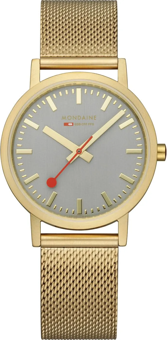 Mondaine Classic A660.30314.80SBM Unisex-Uhr • Schweizer Bahnhofs-Design • Milanaiseband