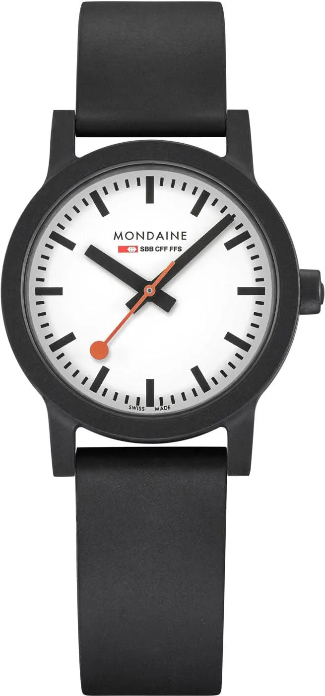 Mondaine essence MS1.32110.RB Damenuhr • Nachhaltiges Design • Ikonisches SBB-Look