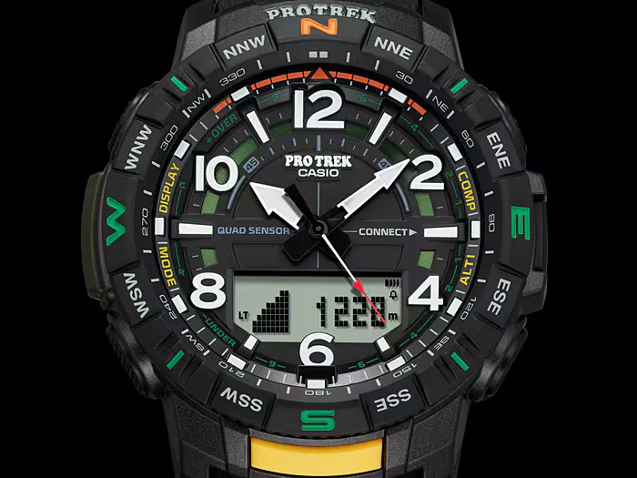 Casio Pro Trek PRT-B50-1ER Herrenuhr • Smarte Bluetooth® Funktionen • Quad-Sensor