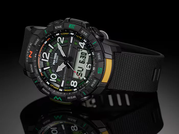 Casio Pro Trek PRT-B50-1ER Herrenuhr • Smarte Bluetooth® Funktionen • Quad-Sensor