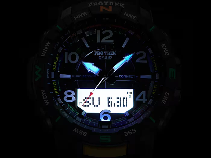 Casio Pro Trek PRT-B50-1ER Herrenuhr • Smarte Bluetooth® Funktionen • Quad-Sensor