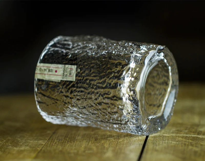 Handgemaakt Japans Whiskyglas met IJsstorm Reliëf 260ml Hittebestendig Glas Traditioneel Vakmanschap Luxe Presentatie in Houten Kist Premium Drinkglas voor Whisky Liefhebbers Authentiek Oosters Design | Sansoti