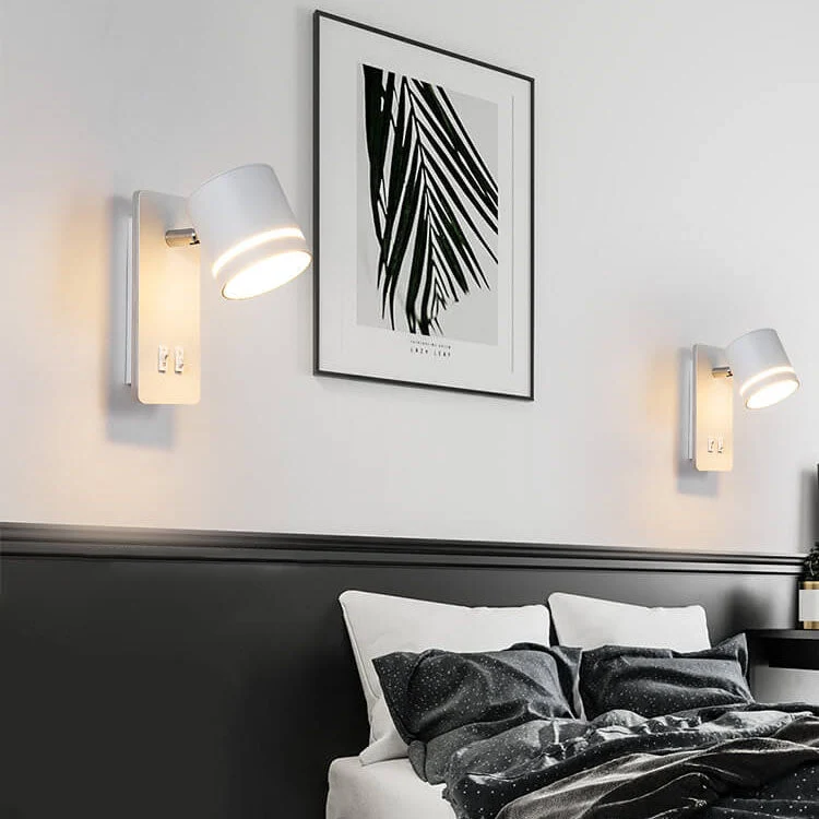 Verstelbare LED Wandlamp met Leeslicht en Sfeervolle Achtergloed voor Slaapkamer Woonkamer en Gangverlichting | Sansoti