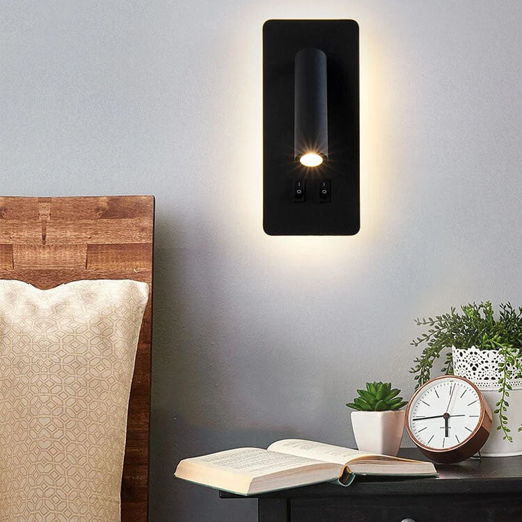 Verstelbare LED Wandlamp met Leeslicht en Sfeervolle Achtergloed voor Slaapkamer Woonkamer en Gangverlichting | Sansoti