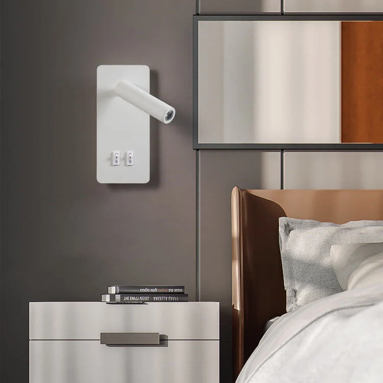 Verstelbare LED Wandlamp met Leeslicht en Sfeervolle Achtergloed voor Slaapkamer Woonkamer en Gangverlichting | Sansoti