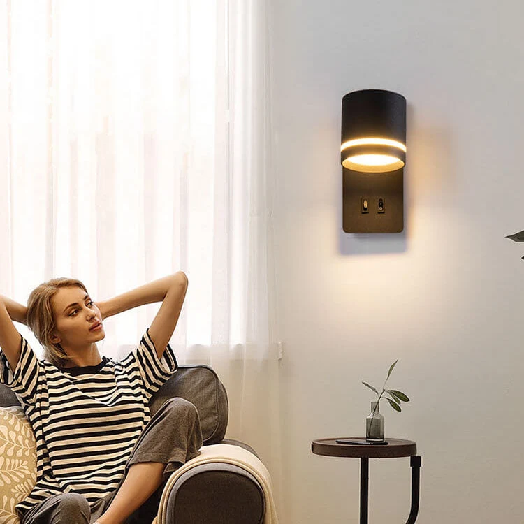 Verstelbare LED Wandlamp met Leeslicht en Sfeervolle Achtergloed voor Slaapkamer Woonkamer en Gangverlichting | Sansoti