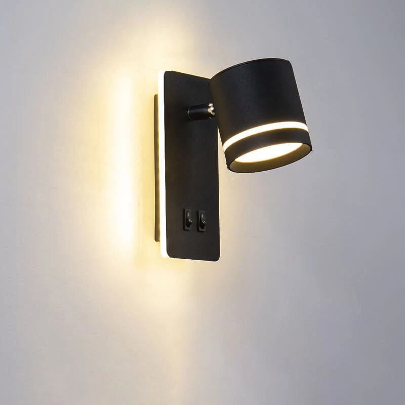 Verstelbare LED Wandlamp met Leeslicht en Sfeervolle Achtergloed voor Slaapkamer Woonkamer en Gangverlichting | Sansoti