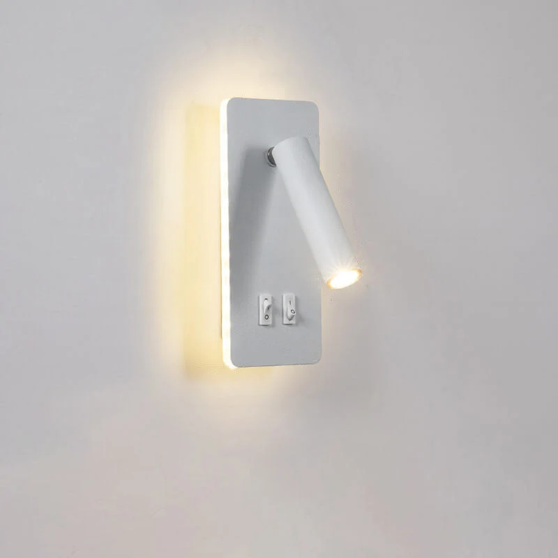 Verstelbare LED Wandlamp met Leeslicht en Sfeervolle Achtergloed voor Slaapkamer Woonkamer en Gangverlichting | Sansoti