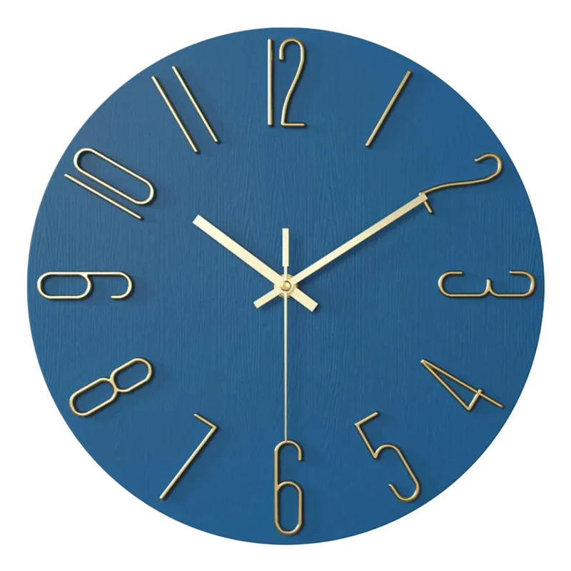 Wandklok Quartz 30cm Stille Uurwerk Modern Interieur Design Woonkamer Kantoor Minimalistische Tijdsweergave | Sansoti