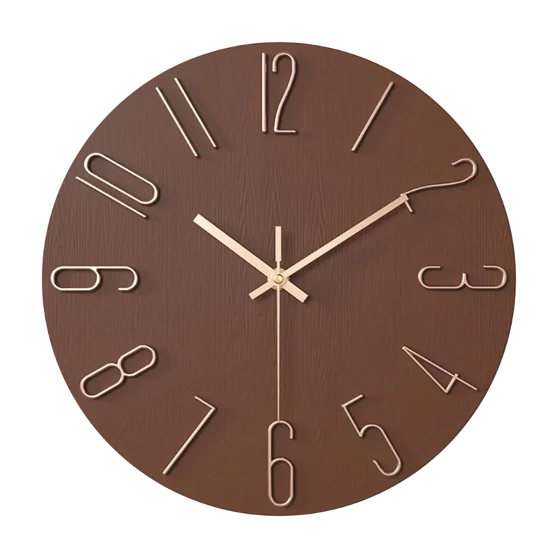Wandklok Quartz 30cm Stille Uurwerk Modern Interieur Design Woonkamer Kantoor Minimalistische Tijdsweergave | Sansoti