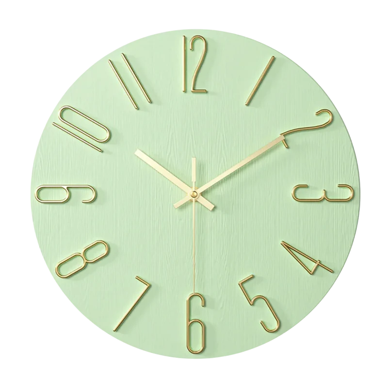 Wandklok Quartz 30cm Stille Uurwerk Modern Interieur Design Woonkamer Kantoor Minimalistische Tijdsweergave | Sansoti