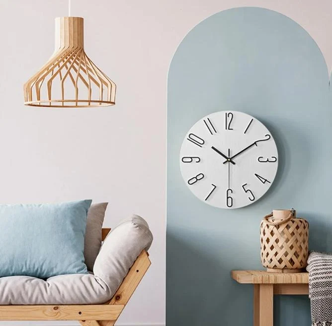 Wandklok Quartz 30cm Stille Uurwerk Modern Interieur Design Woonkamer Kantoor Minimalistische Tijdsweergave | Sansoti