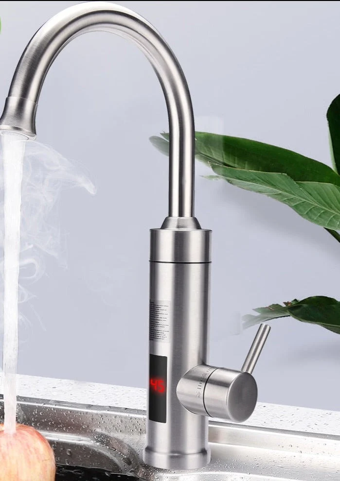 Elektrische Keukenkraan met Digitale Temperatuurweergave RVS 3000W Sensor Warm Water Instant Touchscreen | Sansoti